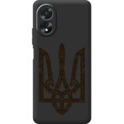 Черный чехол BoxFace OPPO A18 4G Ukrainian Trident