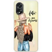 Прозрачный чехол BoxFace OPPO A38 4G Follow Your Dreams