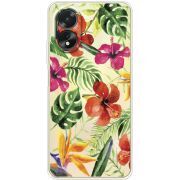 Прозрачный чехол BoxFace OPPO A38 4G Tropical Flowers