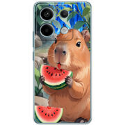 Чехол BoxFace Xiaomi Redmi Note 13 Pro 5G Капібара з кавуном