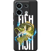 Черный чехол BoxFace Xiaomi Redmi Note 13 Pro 5G Fish