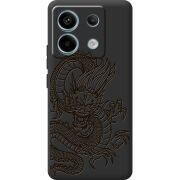 Черный чехол BoxFace Xiaomi Redmi Note 13 Pro 5G Chinese Dragon