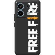 Черный чехол BoxFace Xiaomi Redmi Note 13 Pro 5G Free Fire White Logo