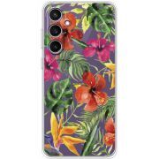 Прозрачный чехол BoxFace Samsung Galaxy S23 FE (S711) Tropical Flowers