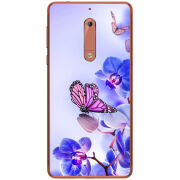 Чехол Uprint Nokia 5 Orchids and Butterflies