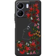 Черный чехол BoxFace Poco C65 3D Ukrainian Muse