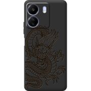 Черный чехол BoxFace Poco C65 Chinese Dragon