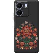 Черный чехол BoxFace Poco C65 Ukrainian Ornament