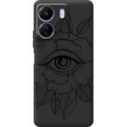 Черный чехол BoxFace Poco C65 Eye