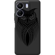 Черный чехол BoxFace Poco C65 Owl
