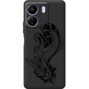 Черный чехол BoxFace Poco C65 Snake