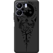 Черный чехол BoxFace Poco C65 Hugin and Munin