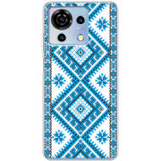 Чехол BoxFace ZTE Blade V50 Vita Блакитний Орнамент