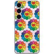 Прозрачный чехол BoxFace Samsung Galaxy S24 Hippie Flowers