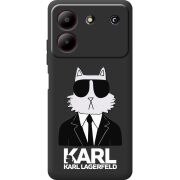 Черный чехол BoxFace ZTE Blade A54 Cat in Black