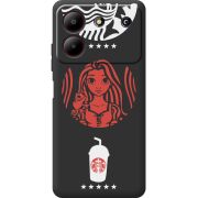 Черный чехол BoxFace ZTE Blade A54 RedWhite Coffee