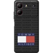 Черный чехол BoxFace ZTE Blade A54 Tommy Print