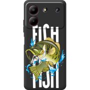 Черный чехол BoxFace ZTE Blade A54 Fish