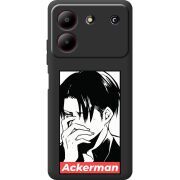 Черный чехол BoxFace ZTE Blade A54 Attack On Titan - Ackerman