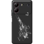 Черный чехол BoxFace ZTE Blade A54 Військовий літак