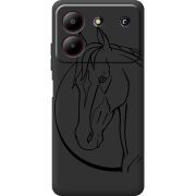 Черный чехол BoxFace ZTE Blade A54 Horse