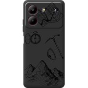 Черный чехол BoxFace ZTE Blade A54 Mountains