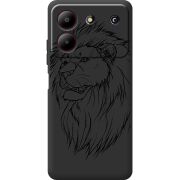 Черный чехол BoxFace ZTE Blade A54 Lion