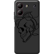 Черный чехол BoxFace ZTE Blade A54 Skull and Roses