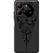 Черный чехол BoxFace ZTE Blade A54 Hugin and Munin