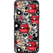 Черный чехол Uprint Samsung A720 Galaxy A7 2017 Rock Graffiti