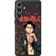 Черный чехол BoxFace Samsung Galaxy S24 Plus Атака Титанов Леви