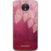 Чехол Uprint Motorola Moto C Plus XT1723 Gold Leaves