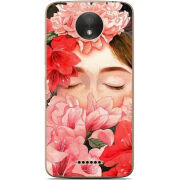 Чехол Uprint Motorola Moto C Plus XT1723 Girl in Flowers