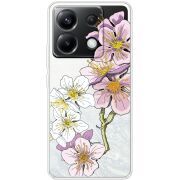 Прозрачный чехол BoxFace Xiaomi Poco X6 5G Cherry Blossom