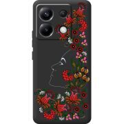 Черный чехол BoxFace Poco X6 5G 3D Ukrainian Muse
