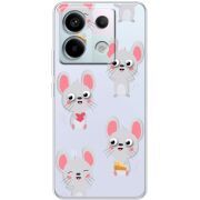 Прозрачный чехол BoxFace Xiaomi Redmi Note 13 5G с 3D-глазками Mouse