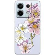 Прозрачный чехол BoxFace Xiaomi Redmi Note 13 5G Cherry Blossom