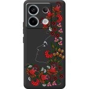 Черный чехол BoxFace Xiaomi Redmi Note 13 5G 3D Ukrainian Muse