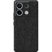 Черный чехол BoxFace Xiaomi Redmi Note 13 5G Leaves