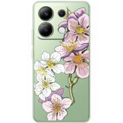 Прозрачный чехол BoxFace Xiaomi Redmi Note 13 4G Cherry Blossom