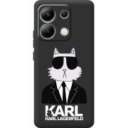 Черный чехол BoxFace Xiaomi Redmi Note 13 4G Cat in Black