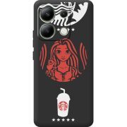 Черный чехол BoxFace Xiaomi Redmi Note 13 4G RedWhite Coffee