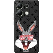 Черный чехол BoxFace Xiaomi Redmi Note 13 4G looney bunny