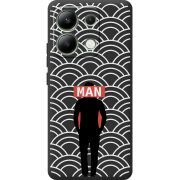 Черный чехол BoxFace Xiaomi Redmi Note 13 4G Man Pattern