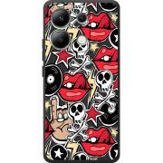 Черный чехол BoxFace Xiaomi Redmi Note 13 4G Rock Graffiti