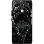 Черный чехол BoxFace Xiaomi Redmi Note 13 4G Wolf
