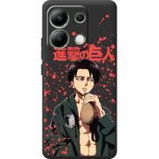 Черный чехол BoxFace Xiaomi Redmi Note 13 4G Атака Титанов Леви