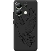 Черный чехол BoxFace Xiaomi Redmi Note 13 4G Dove
