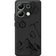 Черный чехол BoxFace Xiaomi Redmi Note 13 4G Mountains