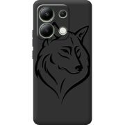 Черный чехол BoxFace Xiaomi Redmi Note 13 4G Wolf